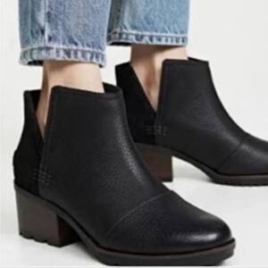 Sorel Cate Waterproof Leather/Suede Booties Size 10
